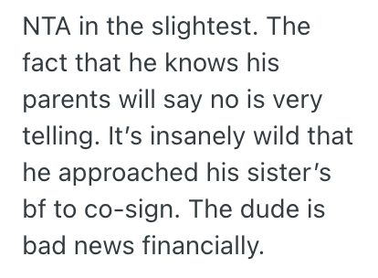 Screenshot 2025 06 13 at 7.37.14 PM His Girlfriends Brother Asked Him To Co Sign A Loan So He Could Get A Car, But He Refused To Put Down His Name